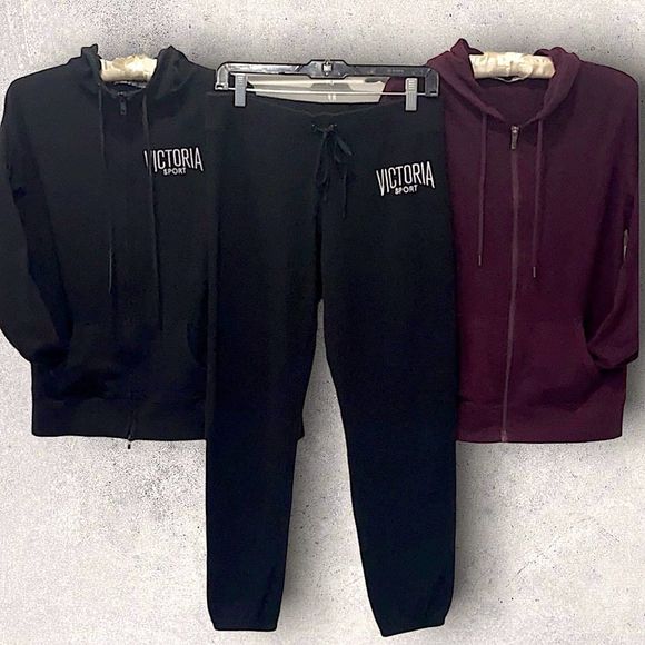 Victoria Sport VSX Sport LOT of 2 VSX Hoodie Sweatshirts & Joggers Matching Set - Picture 2 of 13